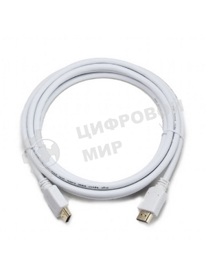 Кабель Cablexpert HDMI CC-HDMI4-W-6, 19M/19M, v2.0, медь, позол.разъемы, экран, 1.8м, белый, пакет
