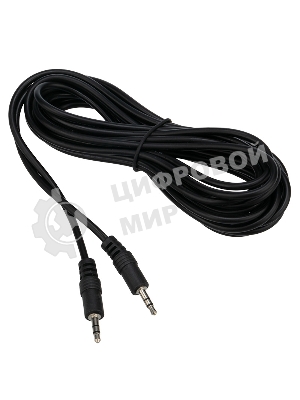 Шнур СМАРТКИП Стерео 3,5 мм штекер - Стерео 3,5 мм штекер, 1.2 м, черный (10 шт./уп.)