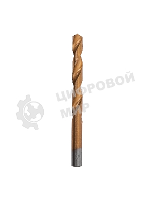 Сверло по металлу Matrix, 12 мм, HSS, нитридтитановое покрытие, цилиндрический хвостовик
