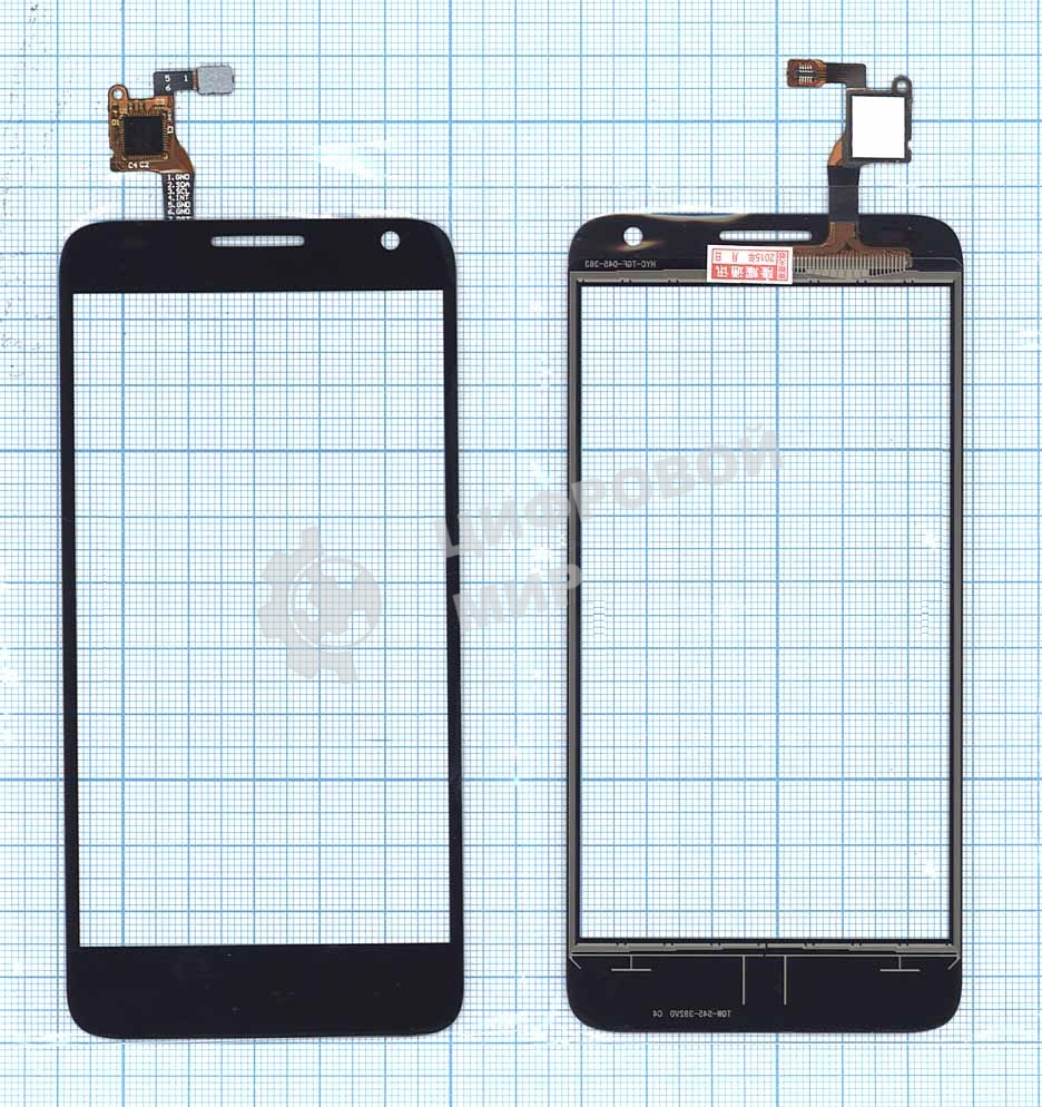 Сенсорное стекло (тачскрин) для Alcatel Idol 2 mini S 6036Y черное