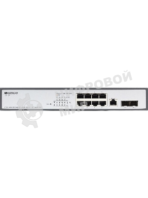 Коммутатор Managed L2 Switch 8x1000Base-T PoE, 2x1000Base-X SFP, PoE Budget 135W, RJ45 Console, 19