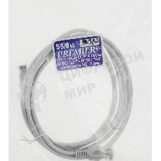 Патч-корд Premier 5-970 1Gbит/с UTP 4 пары cat5E CCA molded 1.5м серый RJ-45 (m)-RJ-45 (m)