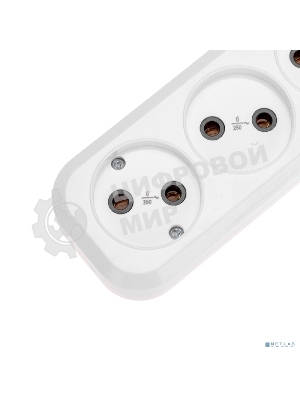 Удлинитель PROconnect 3 гнезда, 1,5 м, 2х0,75 мм², б/з, белый