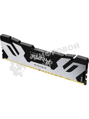 Оперативная память Kingston Fury Renegade, DDR5, 32Gb (1x32GB), 6400MHz, CL32, DIMM, радиатор, серебристый/черный