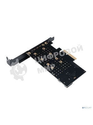 Адаптер Gembird для двух SSD M.2 (NVMe+SATA) в разъем PCI-e MF-PCIE-NVME-SATA, коробка