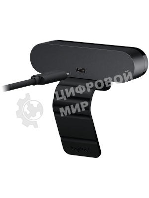 Веб-камера Logitech Brio 4K HDR 3840x2160, 30 кадр/с, USB Type-A, микрофон (2 шт, шумоподавление), автоматическая фокусировка, автоосвещение, HDR, шторка приватности, универсальное крепление