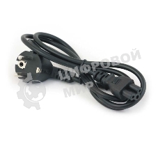 Кабель питания GCR для ноутбука 5.0m, Евровилка угловая - С5, черный, 3*0,75мм, GCR-54403