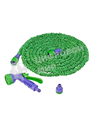 Набор поливочный Palisad усиленый растягивающийся шланг 15 м, 7-реж пистолет, соед., адаптер