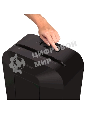 Шредер Fellowes PowerShred LX50 черный (секр.P-4)/перекрестный/9лист./17лтр./скрепки/скобы/пл.карты