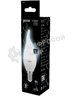 Лампа светодиодная Gauss Tailed 6.5Вт свеча 4100К белый E14 550лм 150-265В