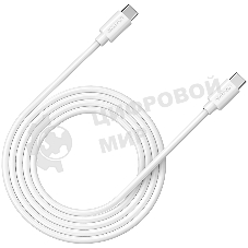 Кабель 100W, 20V/5A, typeC to Type C, 2M with Emark, Power wire :20AWG*4C,Signal wires :28AWG*4C,OD4.5мм, PVC, белый