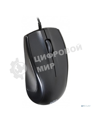 Мышь проводная Oklick 185M черный, 1200 dpi, USB, кнопки - 3