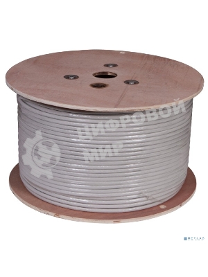 Кабель витая пара Rexant U/UTP, CAT 6A, ZH нг(А)-HF (LSZH), 4х2х0,57 мм, 23AWG, INDOOR, SOLID, серый, 305м PRO