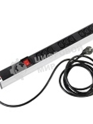 Аксессуар ЦМО Блок розеток Rem-16 с выкл., 9 IEC 60320 C13, 16A, алюм., 19