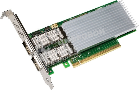 Сетевая карта Intel E810-CQDA2, 2xQSFP28 ports, 100GbE, PCI-E x16 gen3/gen4, iWARP/RoCEv2, IEEE 1588 PTP, ADQ, iSCSI, NFS, VMDq. PCI-SIG* SR-IOV Capable
