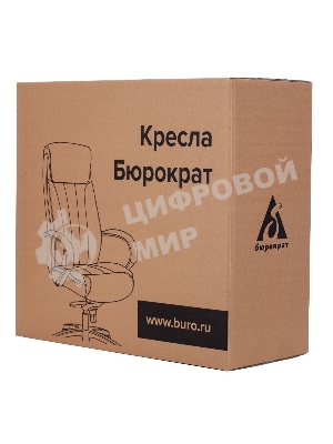 Кресло Бюрократ T-9923WALNUT/BLACK черный, кожа