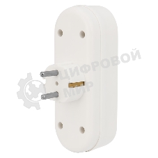 Набор тройников электрических линейных Rexant 16 А с заземлением, белый (2 шт./уп.)