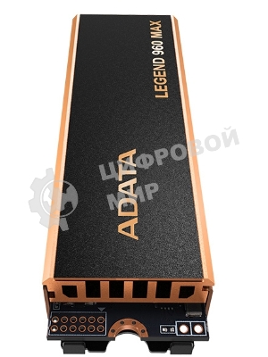Накопитель SSD ADATA LEGEND 960 MAX, 2Tb, PCIe 4.0 x4, M.2 2280, NVMe, R/W 7400/6800, с радиатором