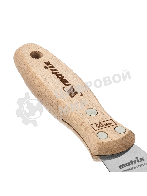 Шпательная лопатка Matrix из нержавеющей стали, 50 мм, буковая рукоятка, EFP