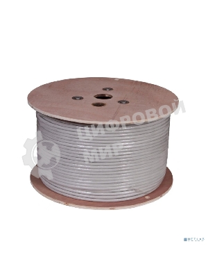Кабель витая пара Rexant U/FTP, CAT 6A, ZH нг(А)-HF (LSZH), 4х2х0,57 мм, 23AWG, INDOOR, SOLID, серый, 305м PRO