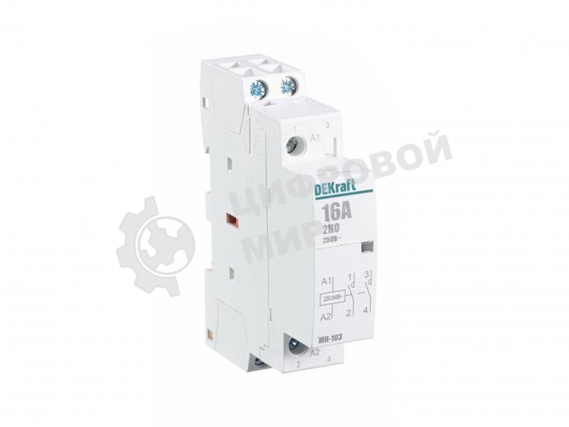 Модульный контактор DEKraft 2НО 16А 230В МК-103