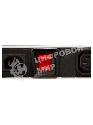 Вертикальный блок розеток ЦМО Rem-16 с выкл., 14 IEC 60320 C13, 10 C19, вход C20 16A, алюм., 33-38U (R-16-14C13-10C19-V-1420)