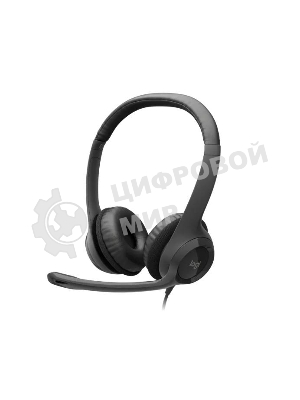 Гарнитура Logitech H390 чёрный, проводная, USB