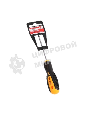 Отвертка крестовая Rexant PH 0х75 мм, двухкомпонентная рукоятка