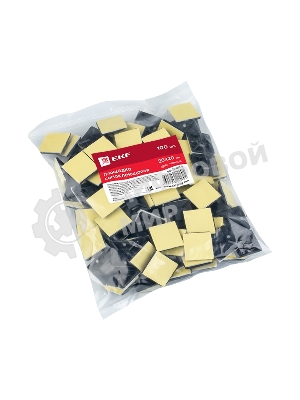 Площадка EKF plc-20x20-b самоклеящаяся (20х20 мм.) черная (100 шт.) EKF