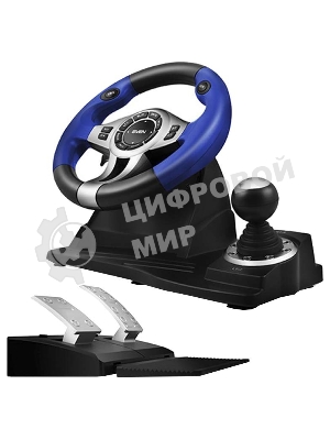 Руль черный SVEN GC-W600 (виброотдача, педали, джойстик, 12 кн., USB)