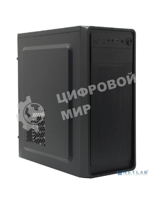 Компьютерный корпус Miditower ExeGate XP-332UC (ATX, без БП, 2хUSB 3.0/1хTypeC, аудио, черный)