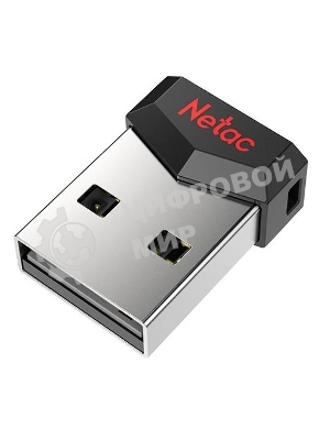 Флешка USB Netac UM81 (NT03UM81N-032G-20BK), 32Gb, USB 2.0, R/W 30/10, черный/красный