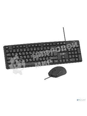 Комплект клавиатура+мышь CBR KB-SET 709 проводной, USB, 1000 DPI, чёрный