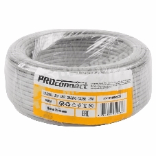 Кабель UTP PROconnect 4PR 24AWG, CU (медь), CAT5E, 100 МГц, PVC, серый, бухта 25 м