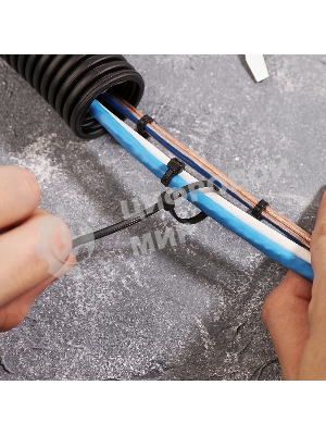 Хомут-стяжкa нейлоновая с тройным замком Rexant 150x3,6 мм, черная, упаковка 100 шт.