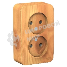 Розетка 2-ая б/з без шторок 16А, 250 В, изолир. пластина SE Blanca наруж Ясень