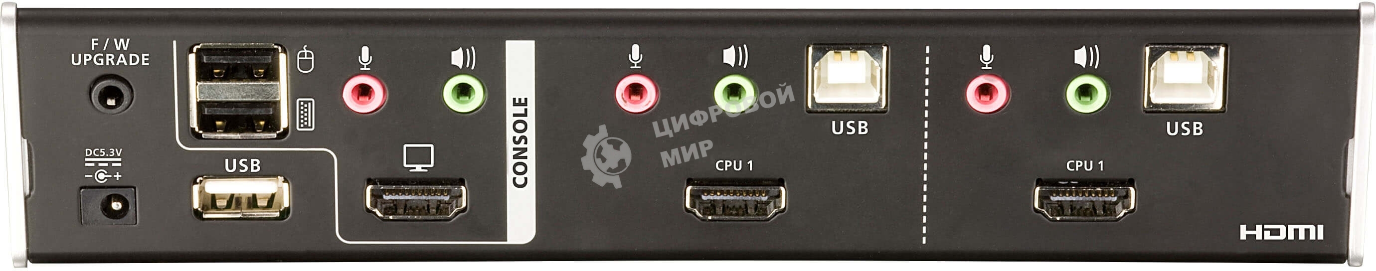 Переключатель, электрон., KVM+Audio+USB 2.0, 1 user USB+HDMI => 2 cpu USB+HDMI, соШнур. USB 2х1.8м., настол., исп.стандарт, без OSD, некаскад.. CUBIQ 2 PORT HDMI KVMP SWITCH W/1.8M