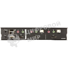 Переключатель, электрон., KVM+Audio+USB 2.0, 1 user USB+HDMI => 2 cpu USB+HDMI, соШнур. USB 2х1.8м., настол., исп.стандарт, без OSD, некаскад.. CUBIQ 2 PORT HDMI KVMP SWITCH W/1.8M