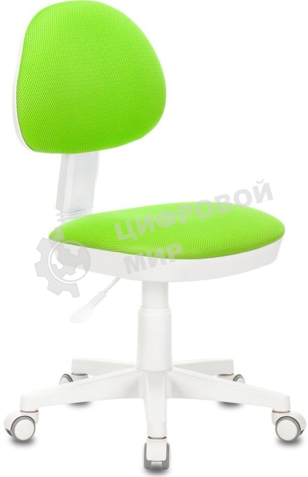 Кресло детское Бюрократ KD-3 салатовый TW-18 крестов. пластик белый