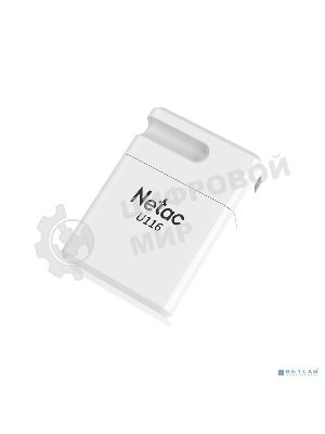 Флешка USB Netac U116 mini (NT03U116N-032G-32WH USB), 32Gb, USB 3.2, R/W 90/30, белый