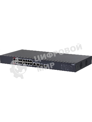 Коммутатор Dahua DH-CS4218-16ET-190 (L2) 16x100 Мбит/с 2x1 Гбит/с 2xКомбо(1000BASE-T/SFP) 2SFP 16PoE 190W управляемый