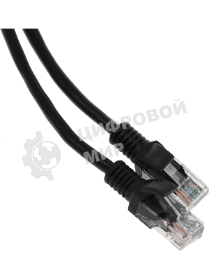 Патч-корд UTP Cablexpert cat.5e, 2м, литой, многожильный, черный