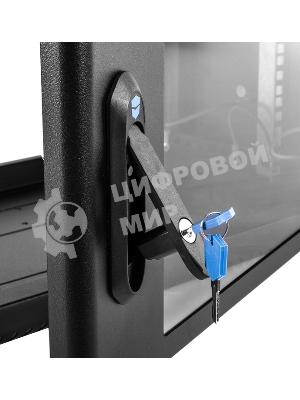 Шкаф коммутационный ЦМО (ШРН-9.350-9005) настенный 9U 600x350 мм пер. дв. стекл 200 кг черный 300 мм 180 град.