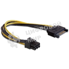 Разветвитель питания Cablexpert CC-PSU-SATA, SATA->PCI-Express 6pin, для подключения в/к PCI-Е (6pin) к б/п ATX