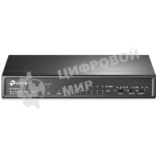 Коммутатор 9-port 10/100Mbps unmanaged switch with 8 PoE+ ports, compliant with 802.3af/at PoE, 65W PoE budget, support 250m Extend Mode, Priority mode and Isolation mode, desktop mount, plug and play.