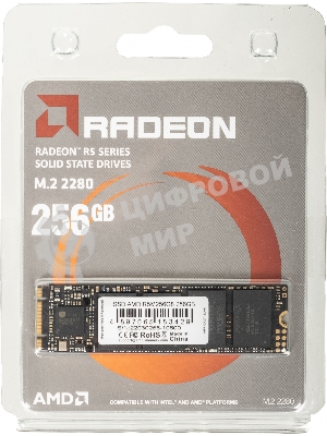 Накопитель SSD AMD Radeon R5M256G8, 256Gb, M.2 2280, SATA III, R/W 555/450