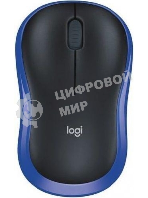 Мышь беспроводная Logitech M185 синий, 1000 dpi, радиоканал, USB, кнопки - 3