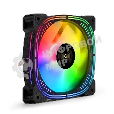 Вентилятор для корпуса ExeGate EX12025H6PSU-PWM.ARGb черный, 120 мм, 1200 об/мин, 33 дБ, 6 pin