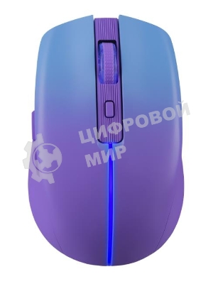 Мышь беспроводная Defender Mystery MM-301 фиолетовый, 1600 dpi, радиоканал, Bluetooth, USB, кнопки - 6
