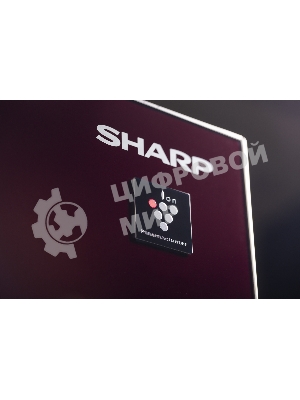 Холодильник Sharp SJ-GX98PRD темно-бордовый стекло трехкамерный Side by Side 394/211л морозилка снизу, No Frost, Side by Side